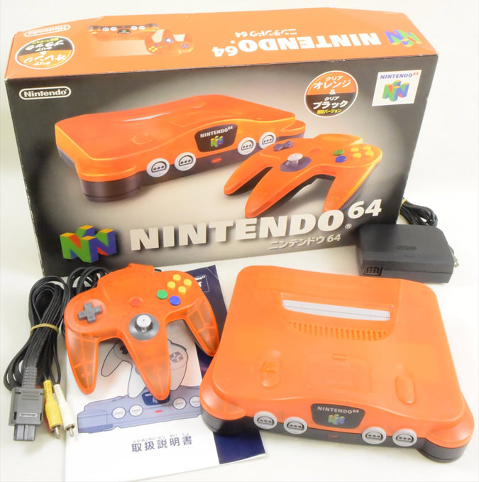 中古ゲーム買取 / ニンテンドー64本体 クリアオレンジ 1999年